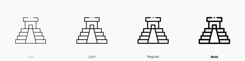 kukulkan icono. delgado, luz, regular y negrita estilo diseño aislado en blanco antecedentes vector