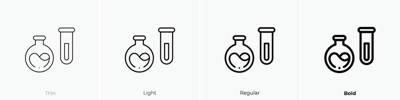 laboratory icon. Thin, Light, Regular And Bold style design isolated on white background vector