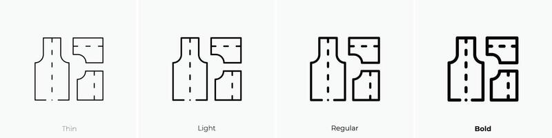 leather icon. Thin, Light, Regular And Bold style design isolated on white background vector