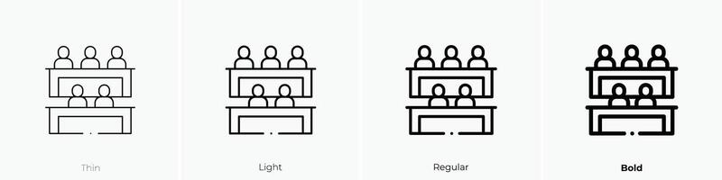 lecture icon. Thin, Light, Regular And Bold style design isolated on white background vector