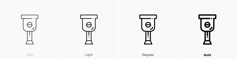leg icon. Thin, Light, Regular And Bold style design isolated on white background vector