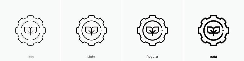 leaves icon. Thin, Light, Regular And Bold style design isolated on white background vector