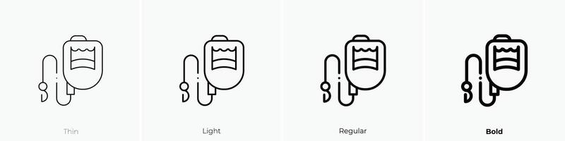 leash icon. Thin, Light, Regular And Bold style design isolated on white background vector