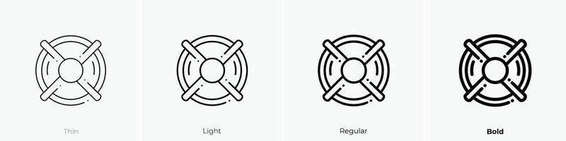 lifebuoy icon. Thin, Light, Regular And Bold style design isolated on white background vector