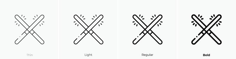 light stick icon. Thin, Light, Regular And Bold style design isolated on white background vector