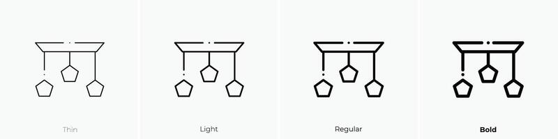 lights icon. Thin, Light, Regular And Bold style design isolated on white background vector