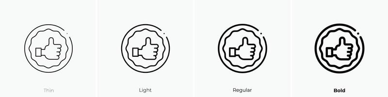 like icon. Thin, Light, Regular And Bold style design isolated on white background vector