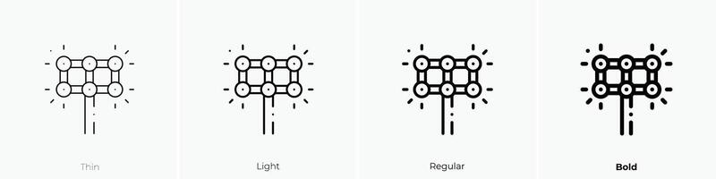 lighting icon. Thin, Light, Regular And Bold style design isolated on white background vector