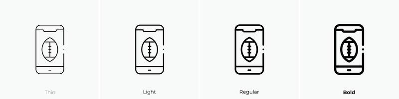 live sports icon. Thin, Light, Regular And Bold style design isolated on white background vector