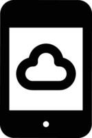 Cloud icon symbol image. Illustration of the hosting storage vector