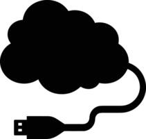 Cloud icon symbol image. Illustration of the hosting storage vector