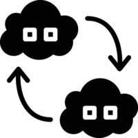 Cloud icon symbol image. Illustration of the hosting storage vector