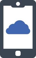 Cloud icon symbol image. Illustration of the hosting storage vector