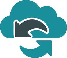 Cloud icon symbol image. Illustration of the hosting storage vector