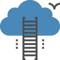 Cloud icon symbol image. Illustration of the hosting storage vector