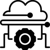 Cloud icon symbol image. Illustration of the hosting storage vector