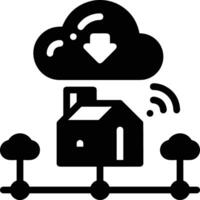 Cloud icon symbol image. Illustration of the hosting storage vector