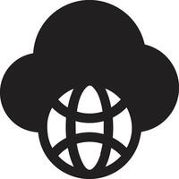 Cloud icon symbol image. Illustration of the hosting storage vector