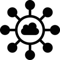 Cloud icon symbol image. Illustration of the hosting storage vector