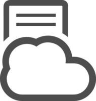 Cloud icon symbol image. Illustration of the hosting storage vector