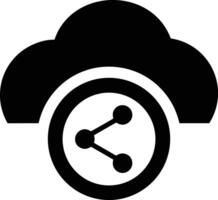 Cloud icon symbol image. Illustration of the hosting storage vector