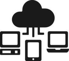 Cloud icon symbol image. Illustration of the hosting storage vector