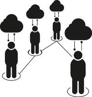 Cloud icon symbol image. Illustration of the hosting storage vector