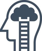 Cloud icon symbol image. Illustration of the hosting storage vector