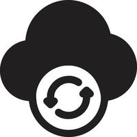 Cloud icon symbol image. Illustration of the hosting storage vector