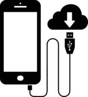 nube icono símbolo imagen. ilustración de el hospedaje almacenamiento vector