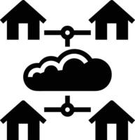 Cloud icon symbol image. Illustration of the hosting storage vector