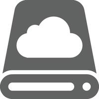 Cloud icon symbol image. Illustration of the hosting storage vector