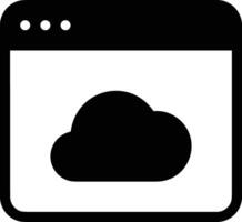 Cloud icon symbol image. Illustration of the hosting storage vector