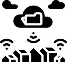 Cloud icon symbol image. Illustration of the hosting storage vector