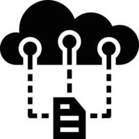 Cloud icon symbol image. Illustration of the hosting storage vector