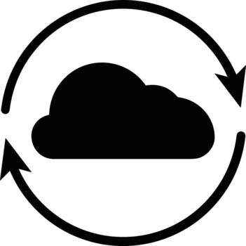 Cloud icon symbol image. Illustration of the hosting storage vector