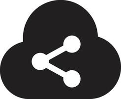 Cloud icon symbol image. Illustration of the hosting storage vector