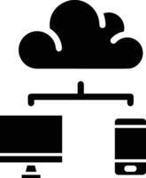 Cloud icon symbol image. Illustration of the hosting storage vector