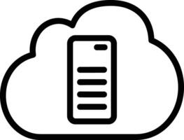 Cloud icon symbol image. Illustration of the hosting storage vector