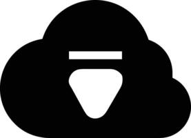 Cloud icon symbol image. Illustration of the hosting storage vector