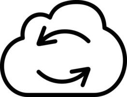 Cloud icon symbol image. Illustration of the hosting storage vector