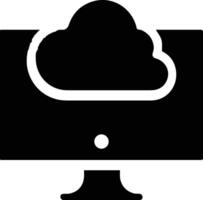 Cloud icon symbol image. Illustration of the hosting storage vector