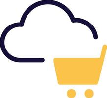Cloud icon symbol image. Illustration of the hosting storage vector
