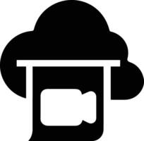 Cloud icon symbol image. Illustration of the hosting storage vector