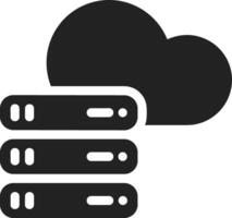 Cloud icon symbol image. Illustration of the hosting storage vector