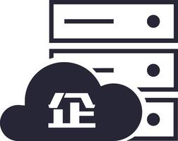 Cloud icon symbol image. Illustration of the hosting storage vector