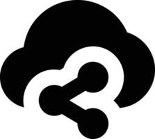Cloud icon symbol image. Illustration of the hosting storage vector