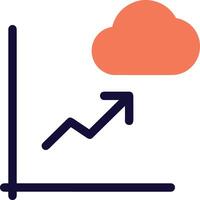 Cloud icon symbol image. Illustration of the hosting storage vector