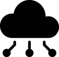 Cloud icon symbol image. Illustration of the hosting storage vector