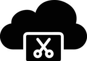 Cloud icon symbol image. Illustration of the hosting storage vector